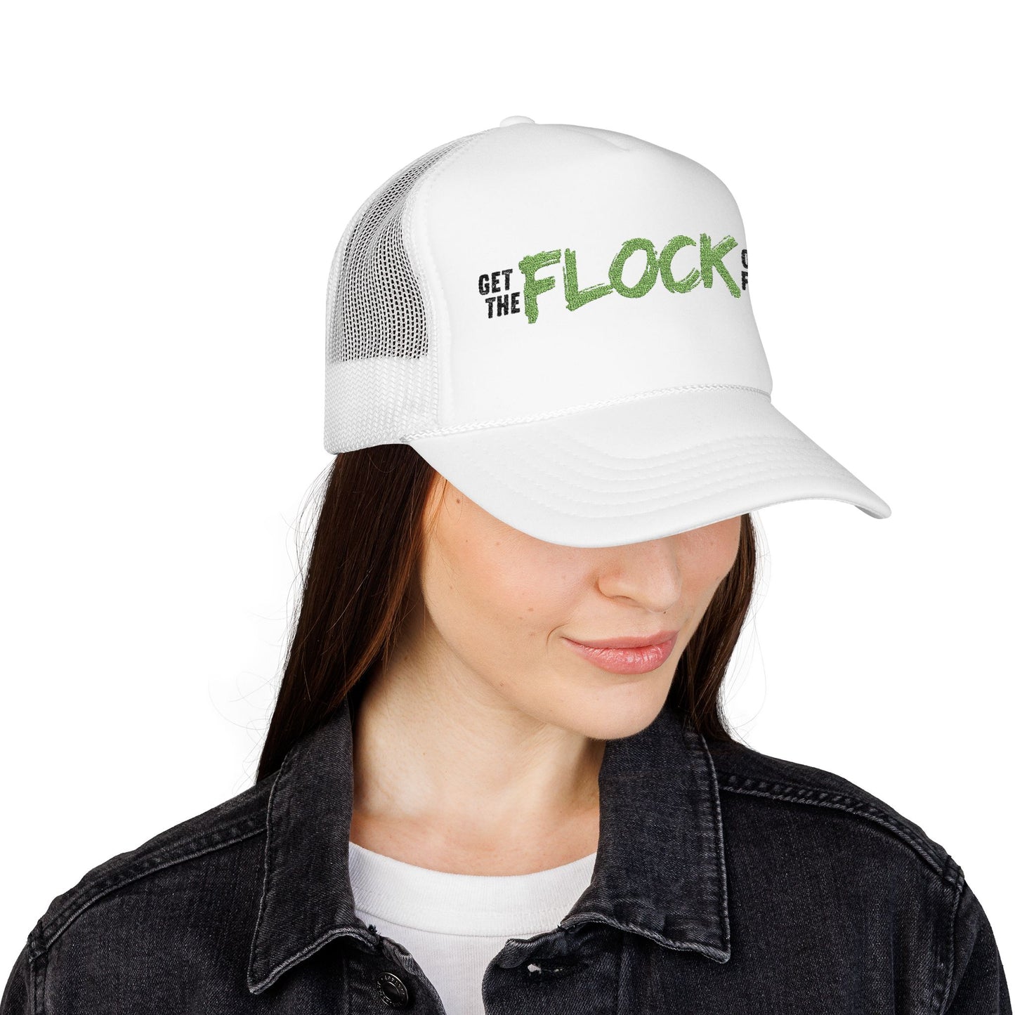 Neon Green Florida Anti-Surveillance Patriotic Foam Trucker Hat
