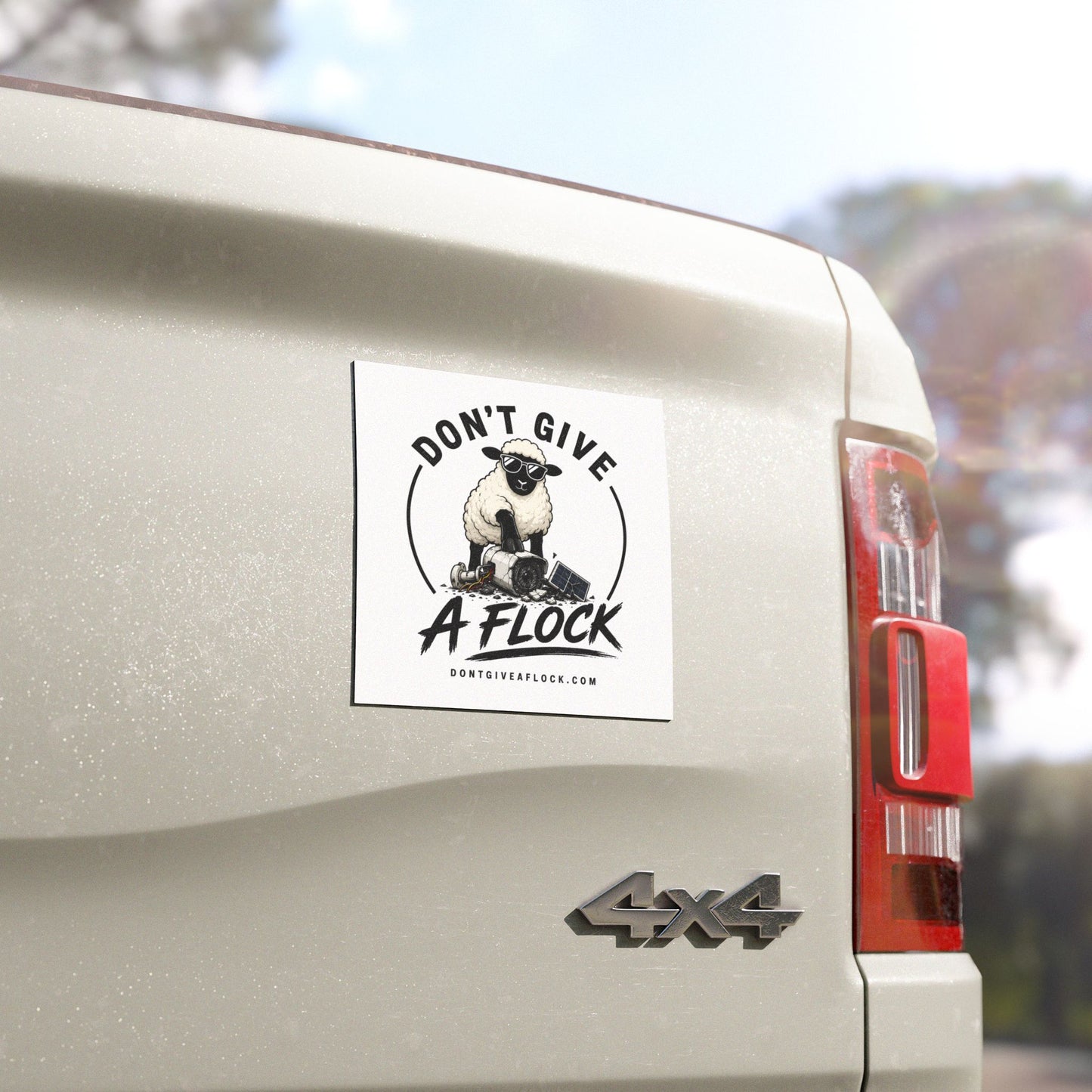 Flock Car Magnet Sheep