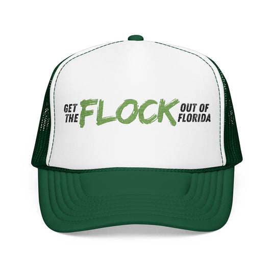 Neon Green Florida Anti-Surveillance Patriotic Foam Trucker Hat