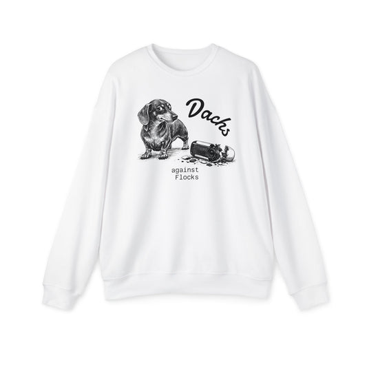 Funny Dachshund Political Humor Drop Shoulder Sweatshirt
