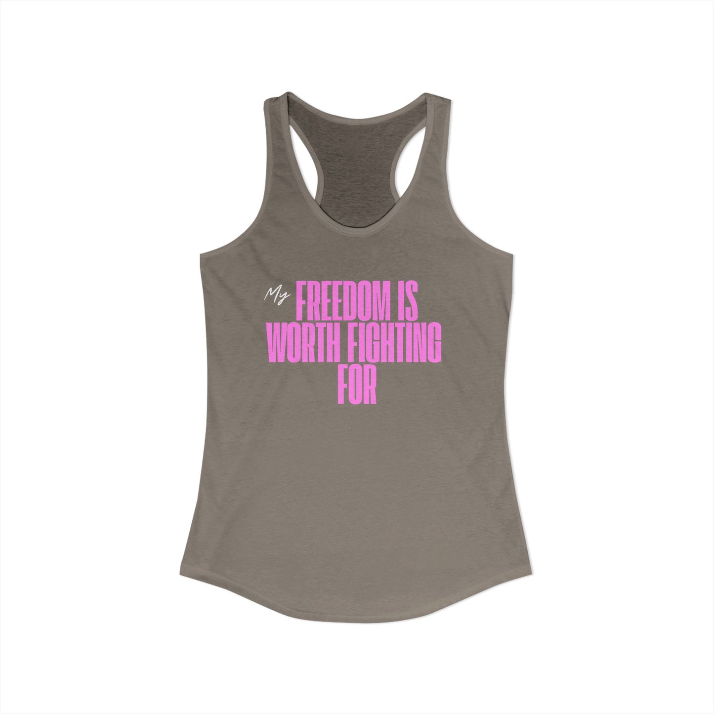 Women's Patriotic Freedom Ideal Racerback Tank