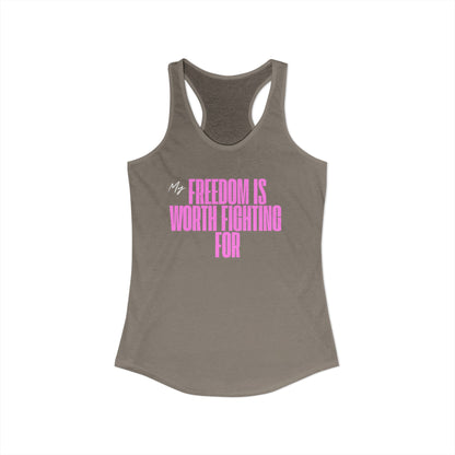 Women's Patriotic Freedom Ideal Racerback Tank