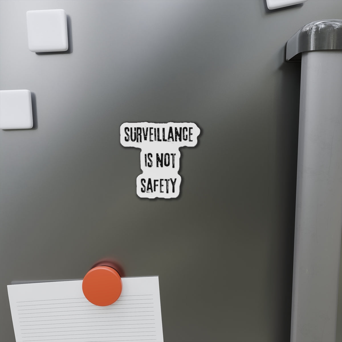 Die-Cut Magnet — "Surveillance Is Not Safety" Protest Sticker Magnet