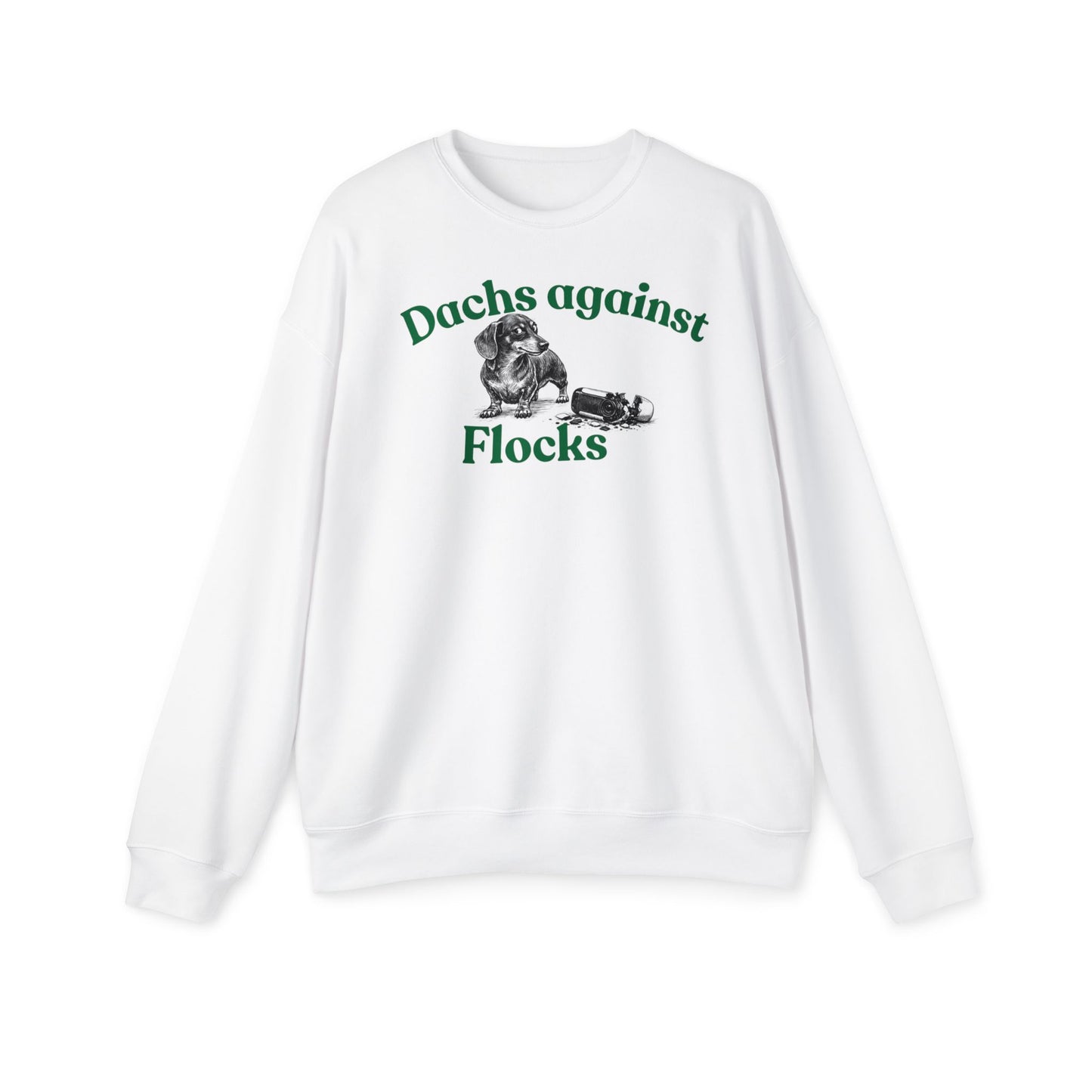 Funny Dachshund Political Humor Drop Shoulder Sweatshirt