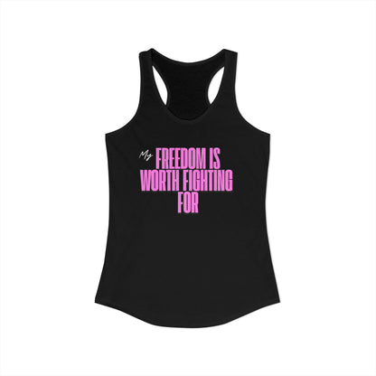 Women's Patriotic Freedom Ideal Racerback Tank
