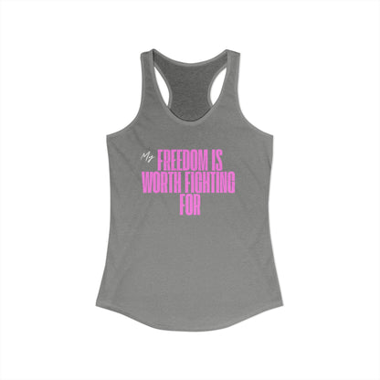 Women's Patriotic Freedom Ideal Racerback Tank