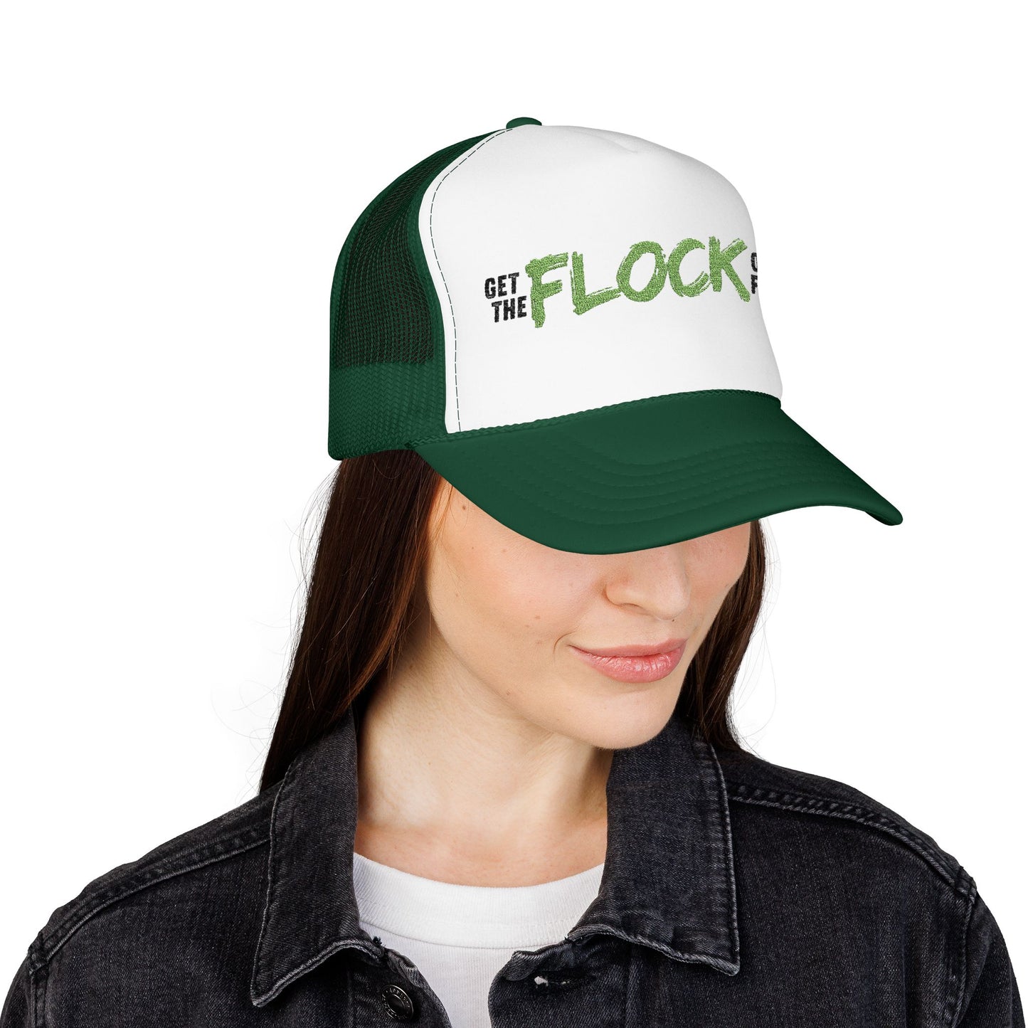 Neon Green Florida Anti-Surveillance Patriotic Foam Trucker Hat