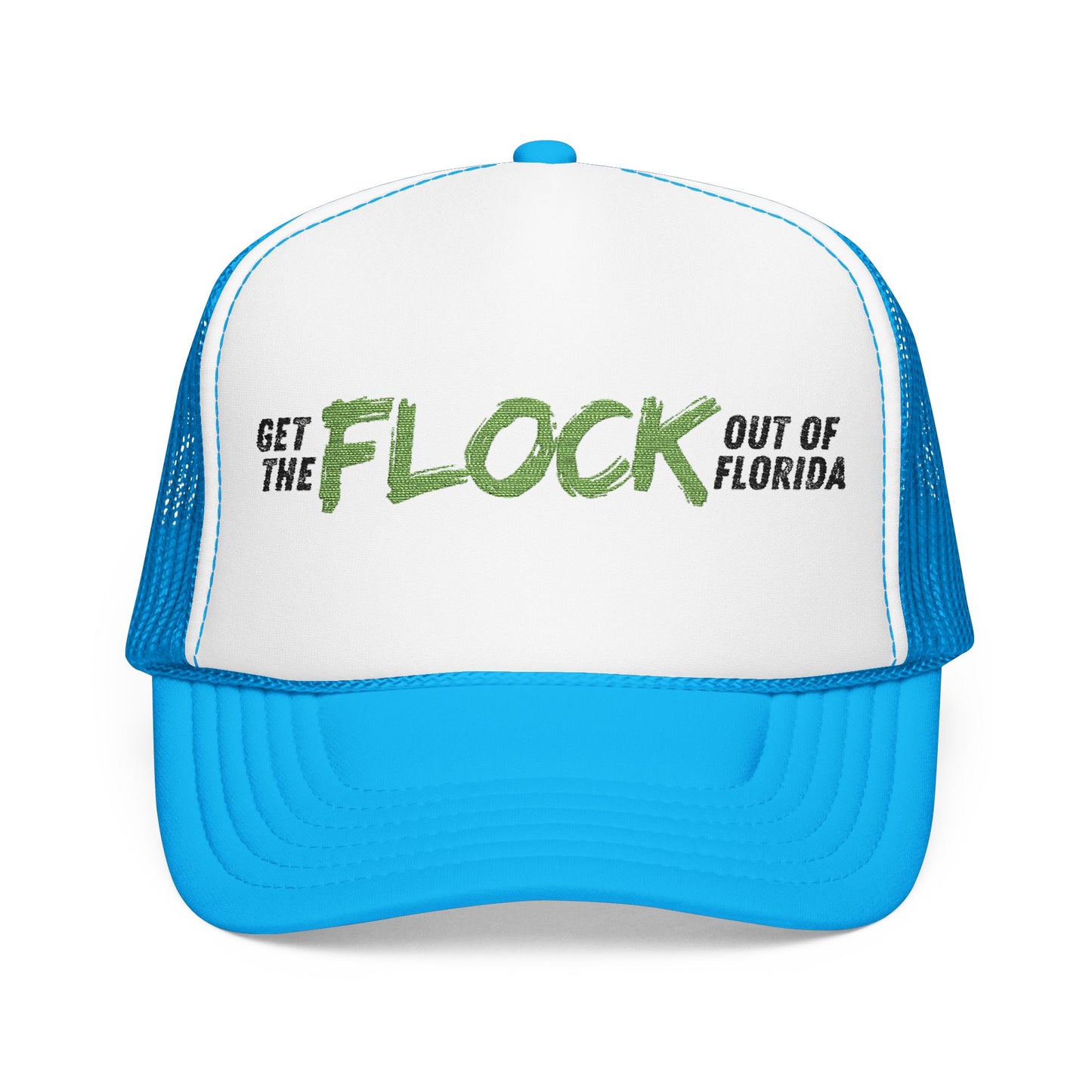 Neon Green Florida Anti-Surveillance Patriotic Foam Trucker Hat