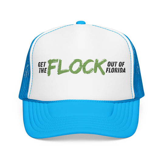 Neon Green Florida Anti-Surveillance Patriotic Foam Trucker Hat