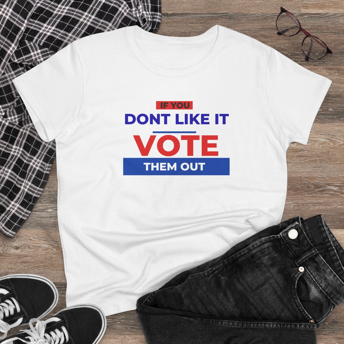 Women's Patriotic Election Day Vote Cotton T-shirt