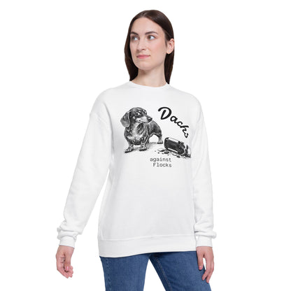 Funny Dachshund Political Humor Drop Shoulder Sweatshirt