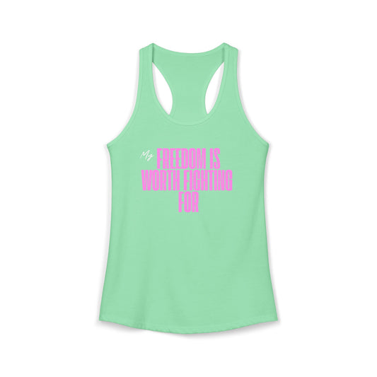 Women's Patriotic Freedom Ideal Racerback Tank