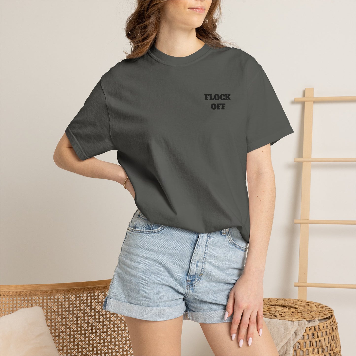 Men’s White Tshirt Flock Off