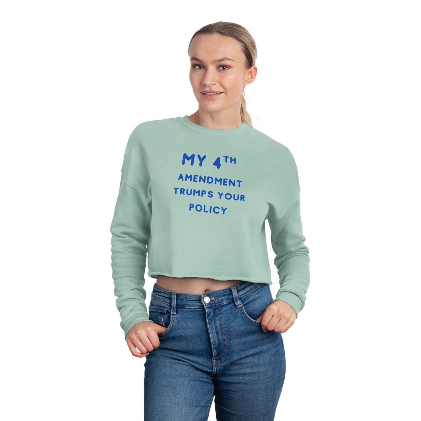 Patriotic 4th Amendment Women's Cropped Sweatshirt