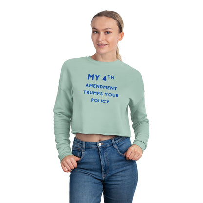 Patriotic 4th Amendment Women's Cropped Sweatshirt