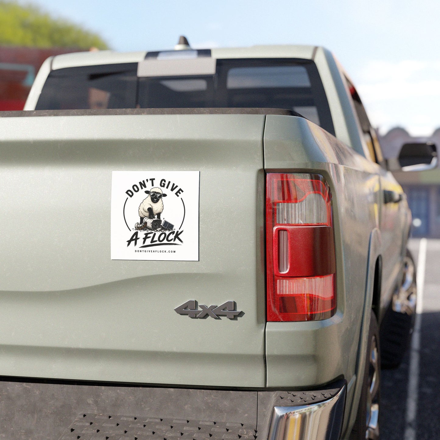 Flock Car Magnet Sheep