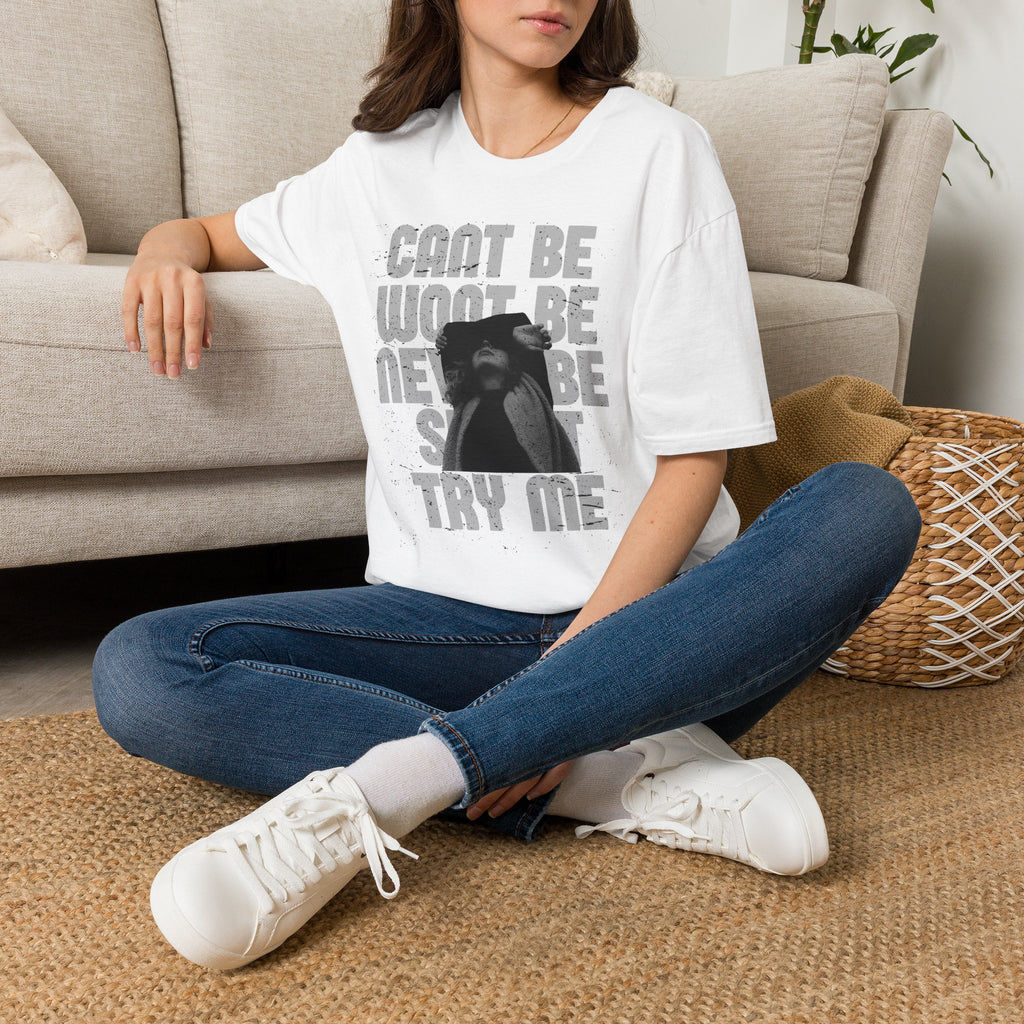 Vintage Grunge 'Can't Be, Won't Be, Try Me' Graphic T‑Shirt