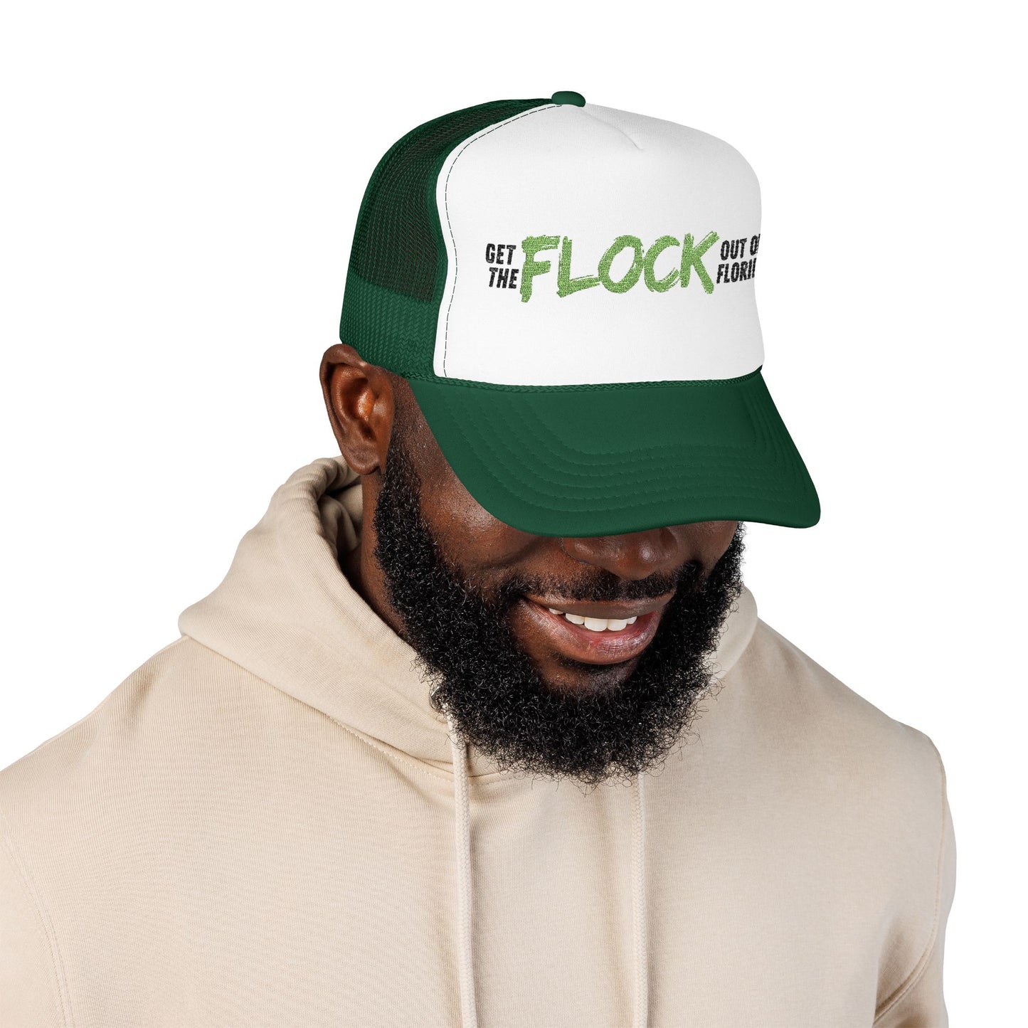 Neon Green Florida Anti-Surveillance Patriotic Foam Trucker Hat