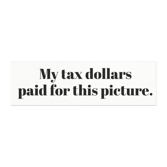 Car Magnet - "My tax dollars paid for this picture." Funny Bumper Sticker Magnet