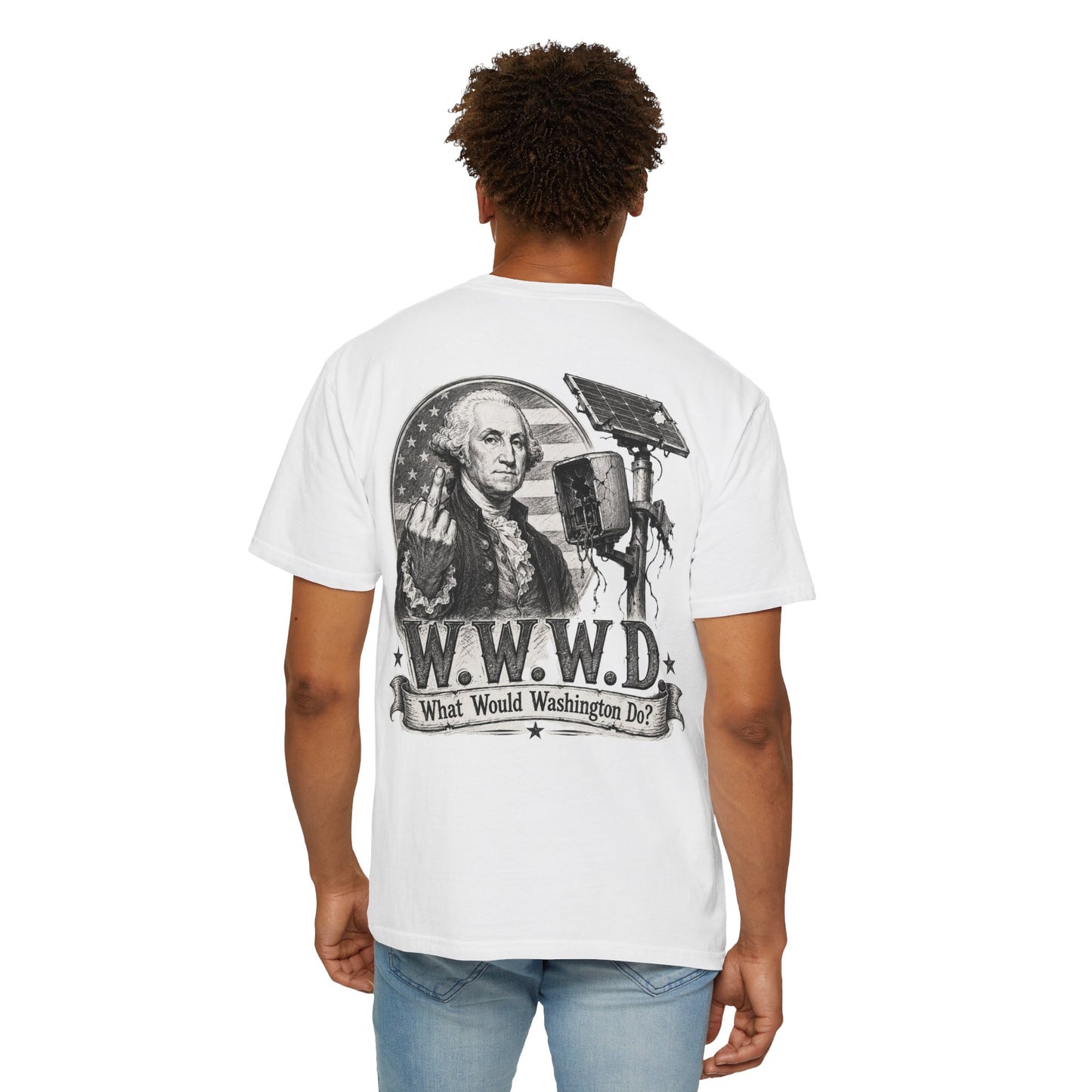 What Would Washington  Do? Graphic Tee Anti-SURVEILLANCE T-shirt, Funny Gift