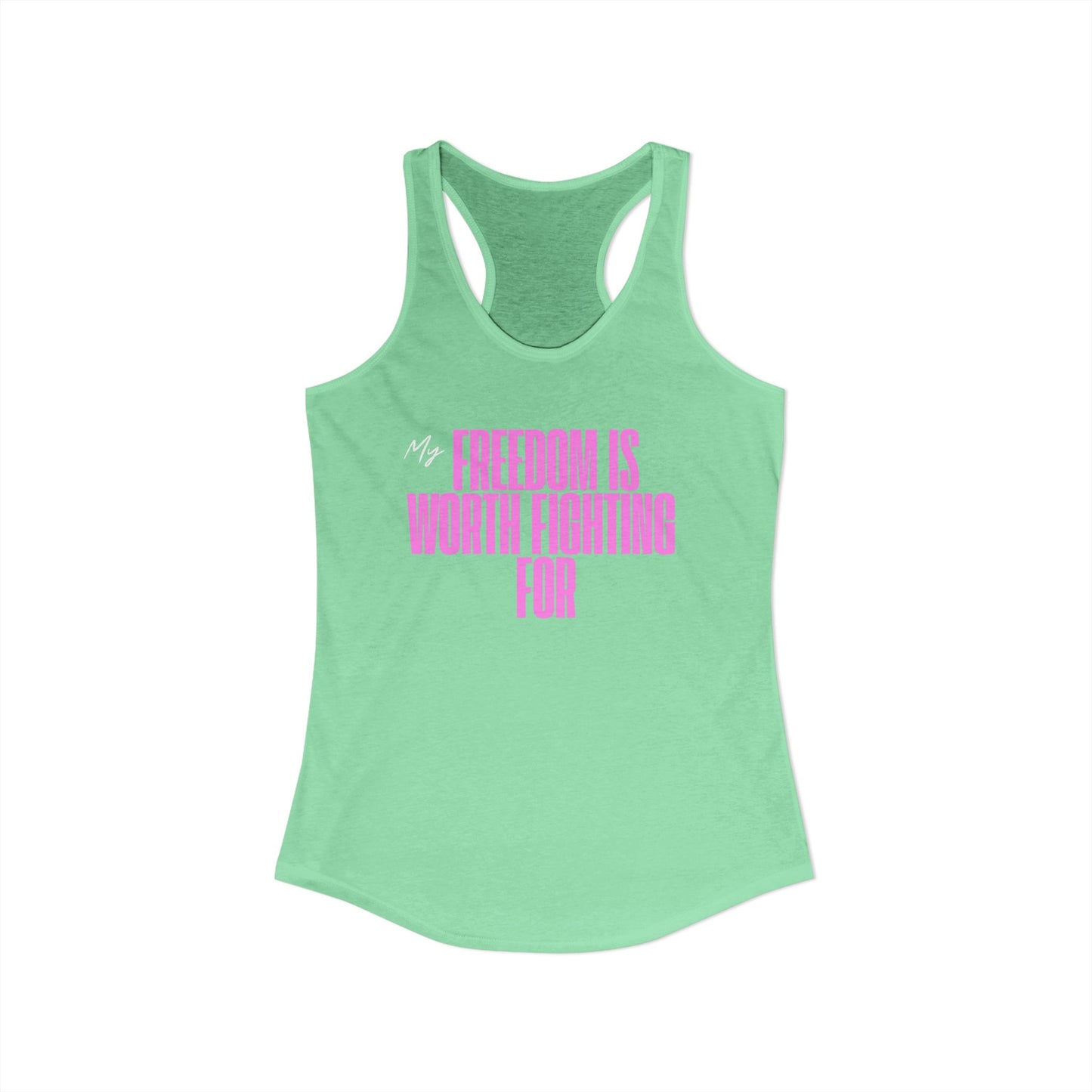 Women's Patriotic Freedom Ideal Racerback Tank