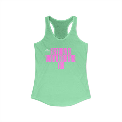 Women's Patriotic Freedom Ideal Racerback Tank