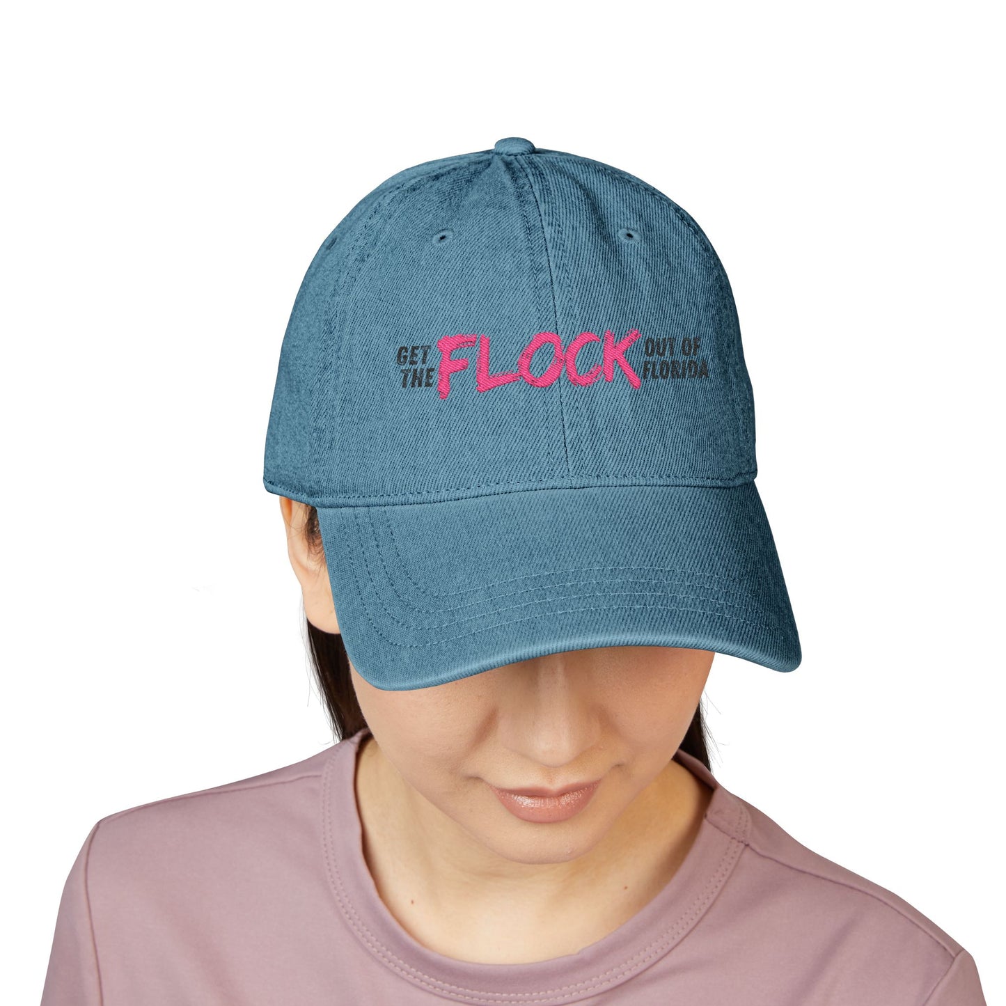 Patriotic Anti-Surveillance Denim Hat (Embroidery)