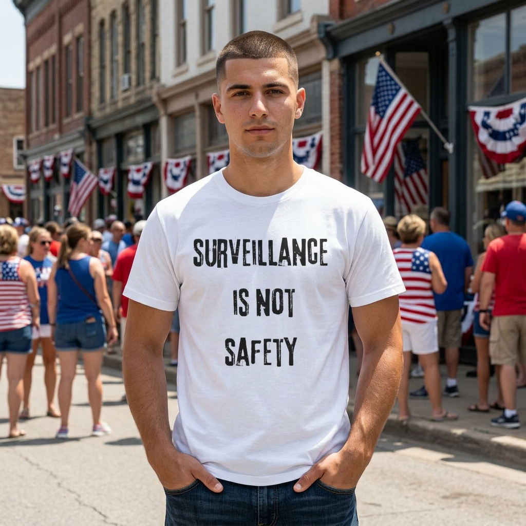 Men’s Anti-Surveillance Freedom Jersey T-Shirt- 4th of July