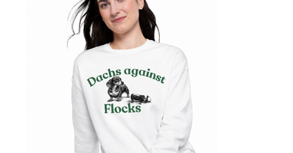 Funny Dachshund Political Humor Drop Shoulder Sweatshirt