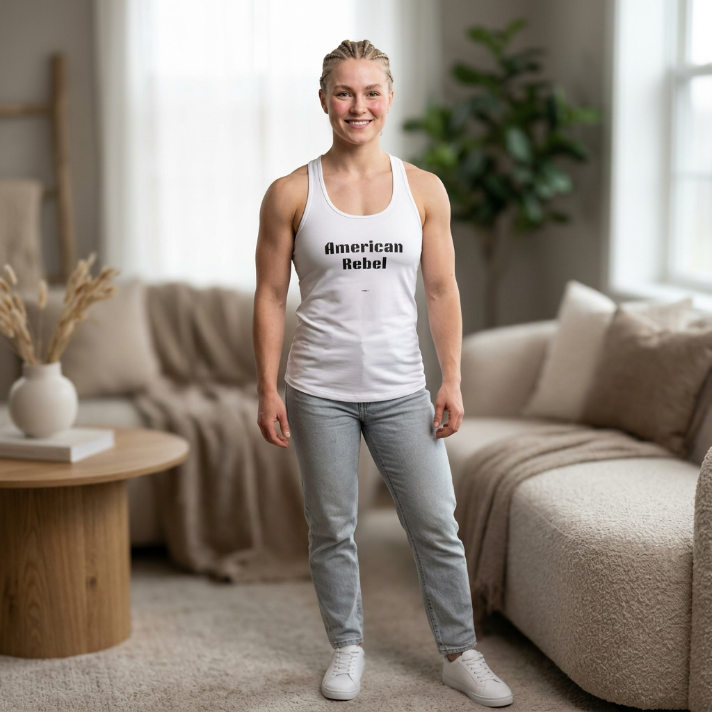 Patriotic American Rebel Racerback Tank