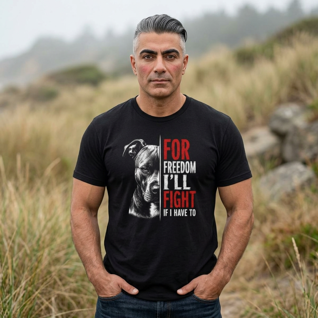 Fight For Freedom Men’s Black Classic Tee