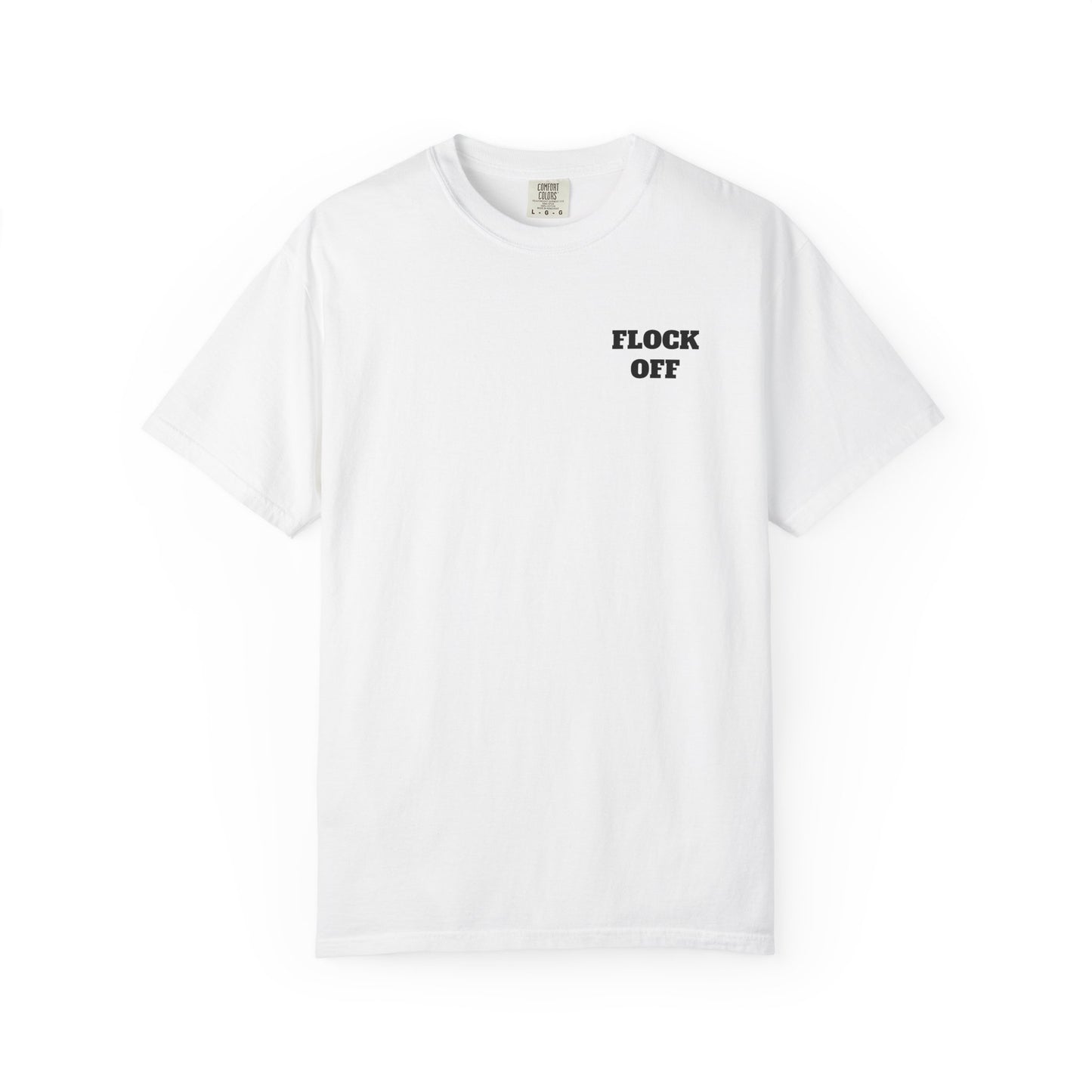 Men’s White Tshirt Flock Off