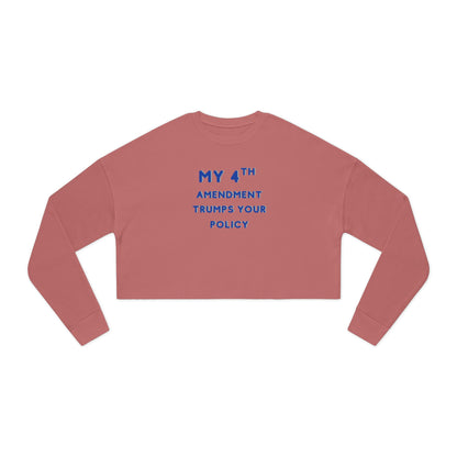Patriotic 4th Amendment Women's Cropped Sweatshirt