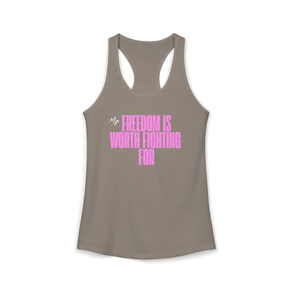 Women's Patriotic Freedom Ideal Racerback Tank