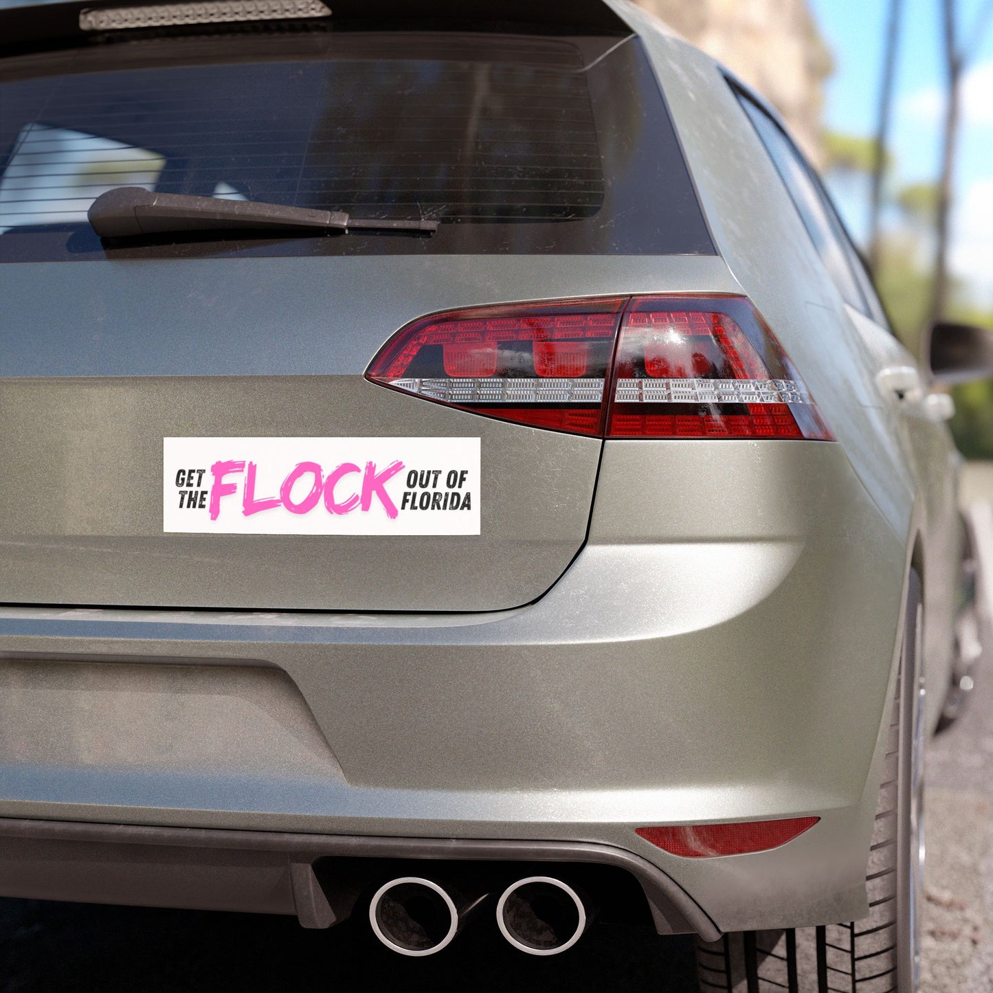 Patriotic Florida Surveillance Camera Funny Hot Pink Car Magnet Bumper Sticker