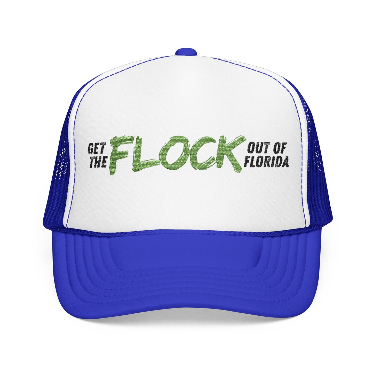 Neon Green Florida Anti-Surveillance Patriotic Foam Trucker Hat