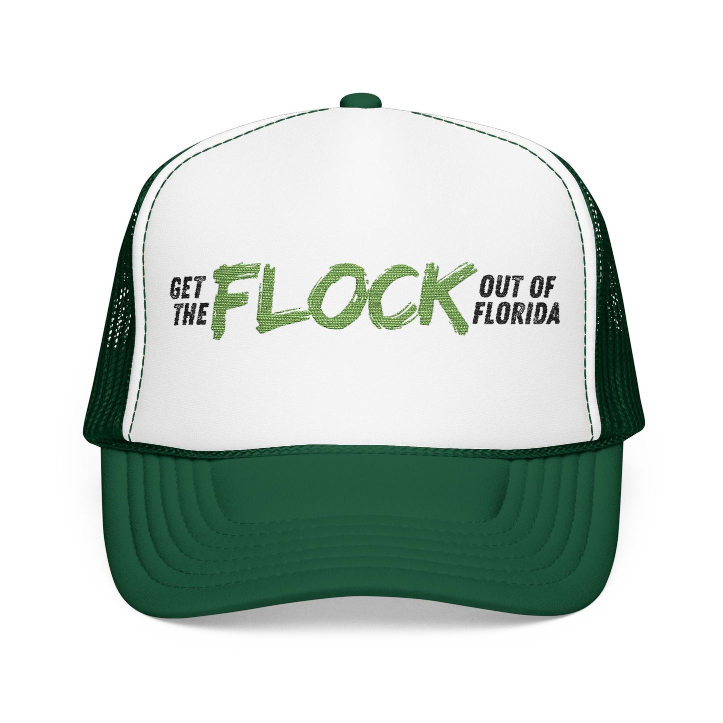 Neon Green Florida Anti-Surveillance Patriotic Foam Trucker Hat