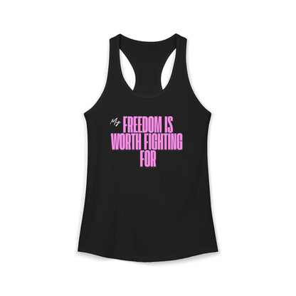 Women's Patriotic Freedom Ideal Racerback Tank