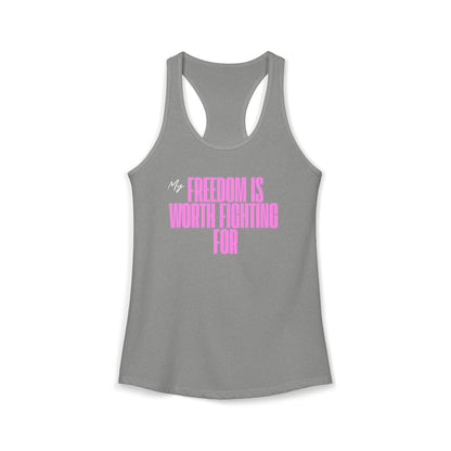 Women's Patriotic Freedom Ideal Racerback Tank