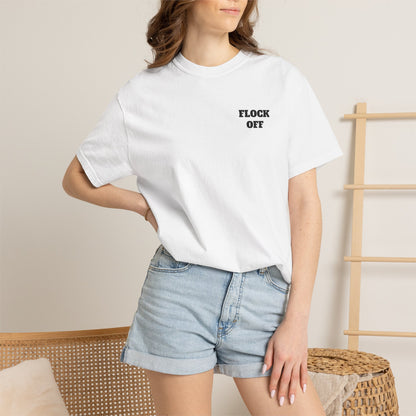 Men’s White Tshirt Flock Off