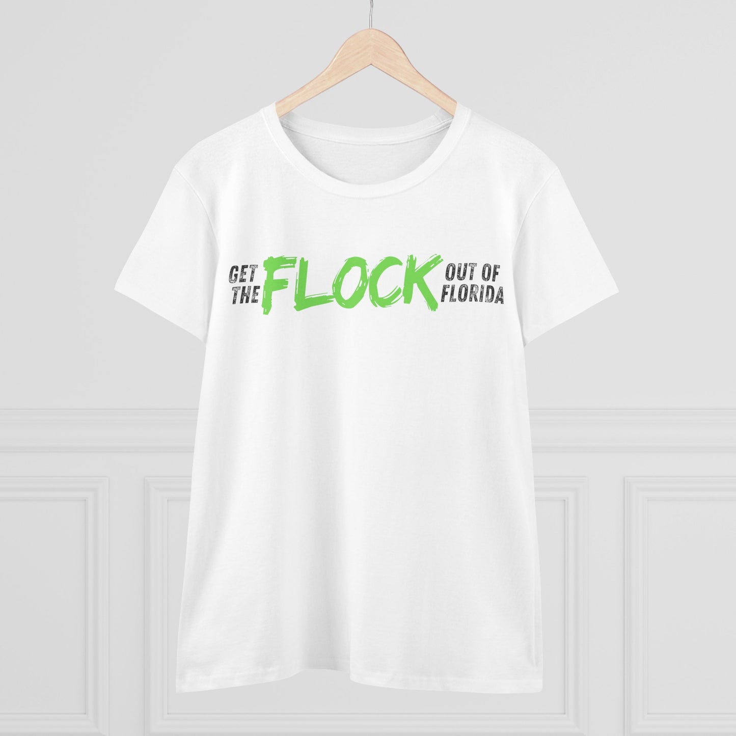 Women's Tee — "Get the Flock Out of Florida" Graphic Shirt