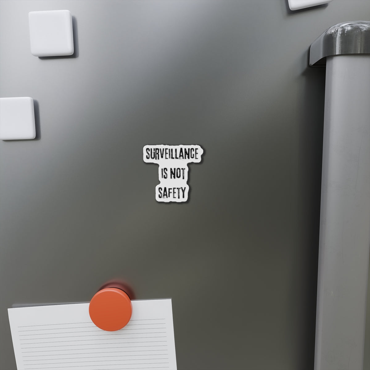 Die-Cut Magnet — "Surveillance Is Not Safety" Protest Sticker Magnet
