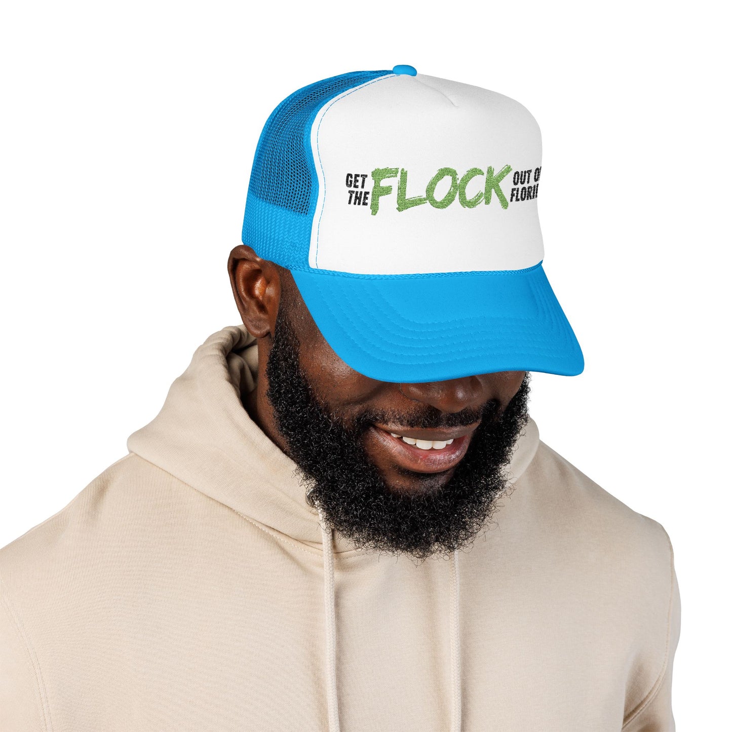 Neon Green Florida Anti-Surveillance Patriotic Foam Trucker Hat