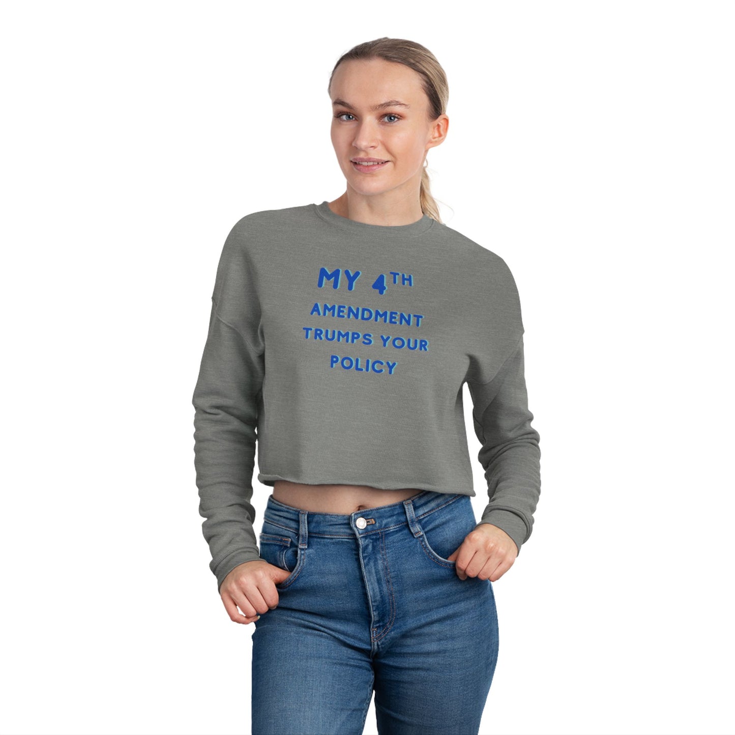 Patriotic 4th Amendment Women's Cropped Sweatshirt