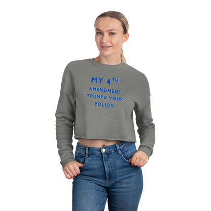 Patriotic 4th Amendment Women's Cropped Sweatshirt