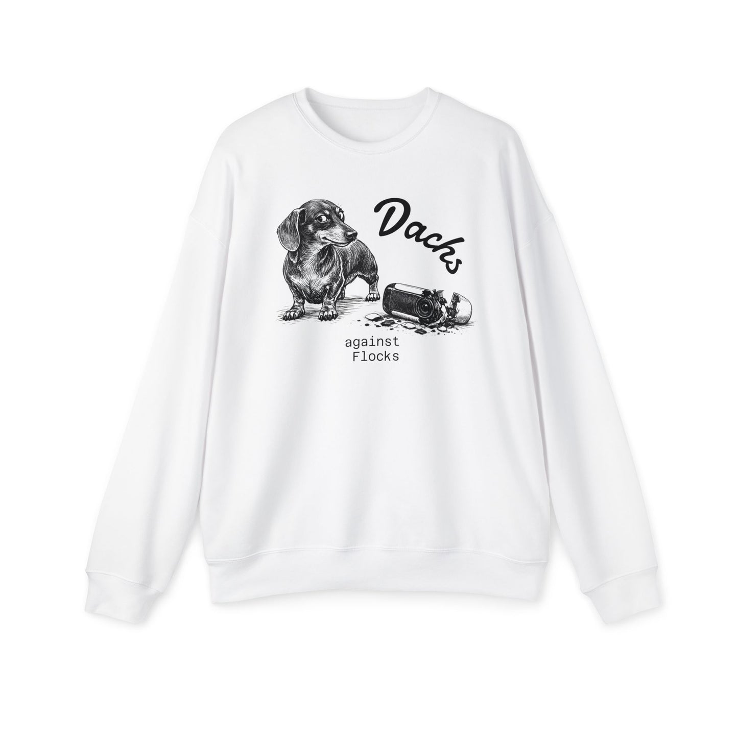Funny Dachshund Political Humor Drop Shoulder Sweatshirt
