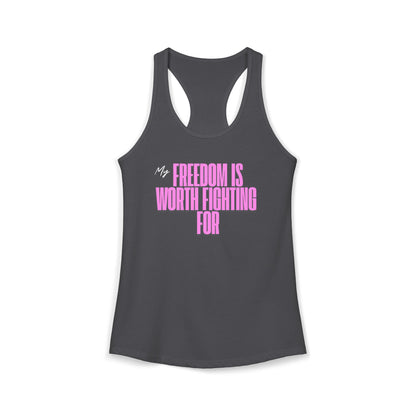 Women's Patriotic Freedom Ideal Racerback Tank