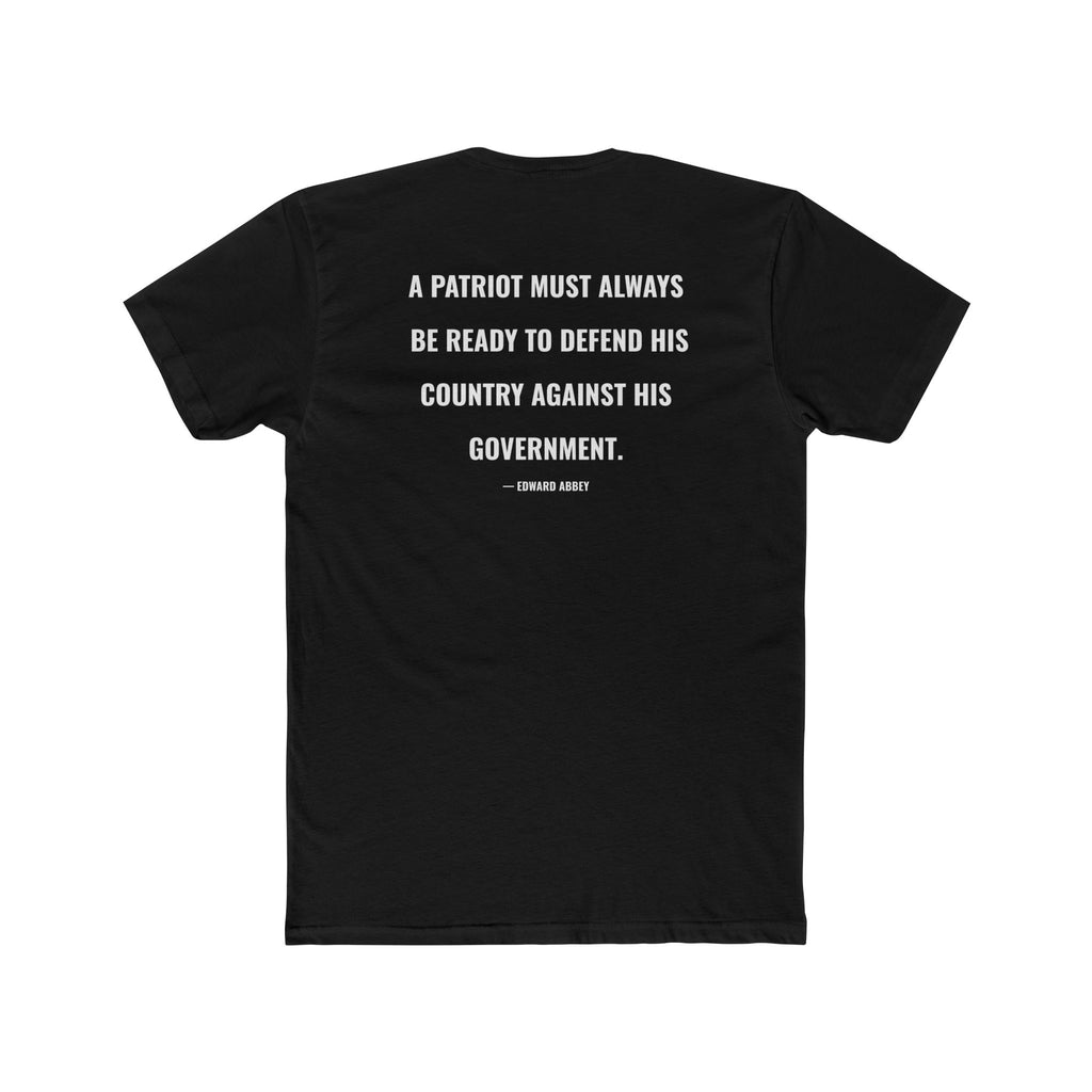 Patriotic Freedom Quote T-Shirt – Black American Flag Liberty TeeMen's Patriot Quote Tee