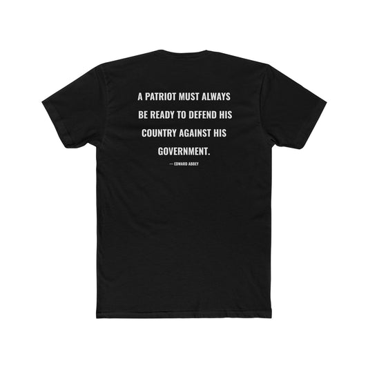 Patriotic Freedom Quote T-Shirt – Black American Flag Liberty TeeMen's Patriot Quote Tee