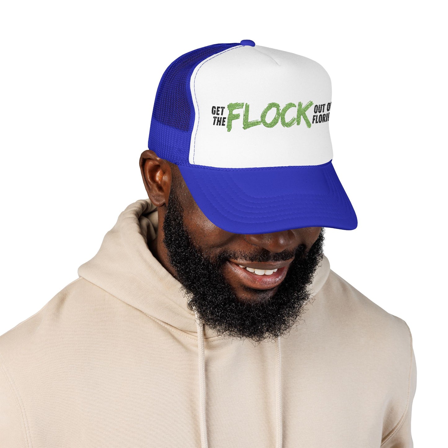 Neon Green Florida Anti-Surveillance Patriotic Foam Trucker Hat